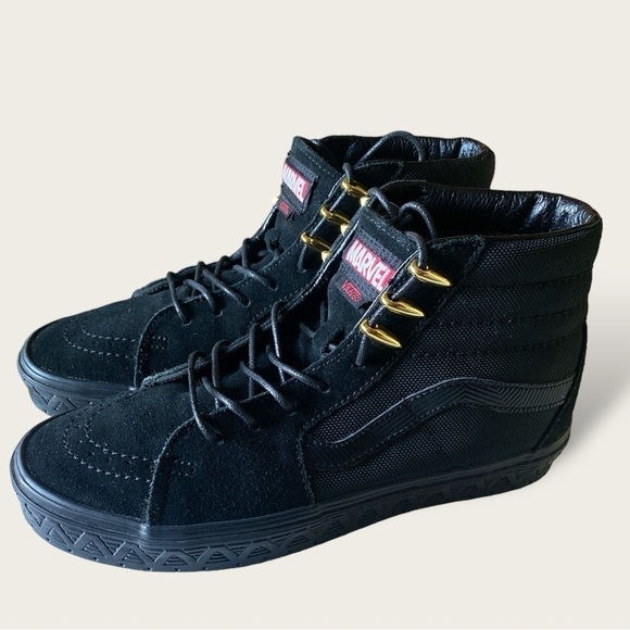 VANS MARVEL SUEDE BLACK PANTHER Edition BLACK Sneakers Size 8 Men 9.5 Wo… - Picture 10 of 17